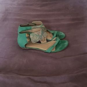 Bdn mint green sandals. Size 7.